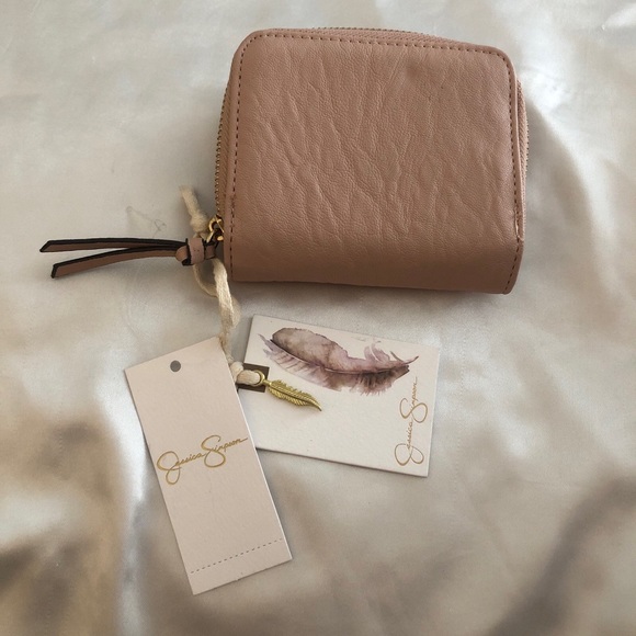 Jessica Simpson Jaclyn Small ZA Faux Leather Wallet Color Powder Blush NWT - Picture 8 of 14